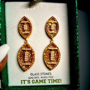 Beautiful Football earrings